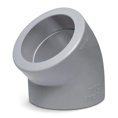 Codo 110 mm Rotoplas 45° de Tuboplus Alta Presión | Sr. Construcción
