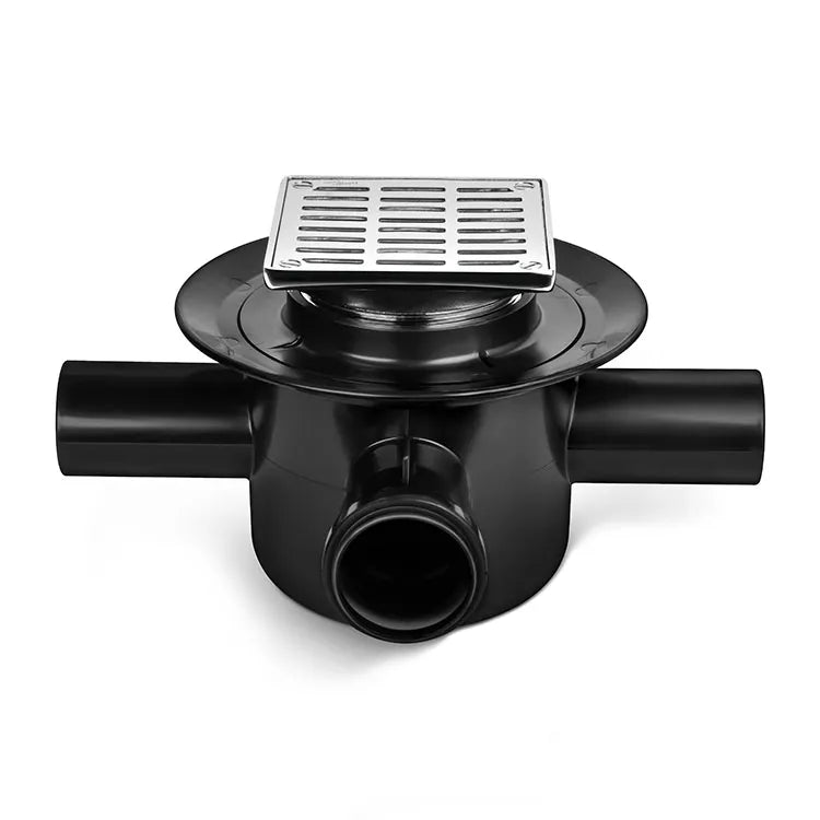 Coladera Rotoplas de baño con rejilla de metal — vista frontal