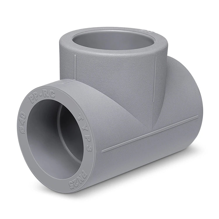 Tee 90 mm Rotoplas Tuboplus Agua Helada — vista lateral