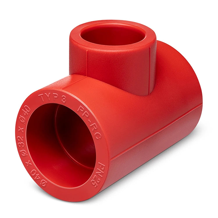 Tee 90 mm Rotoplas Reducida x x Tuboplus Contraincendios — vista frontal