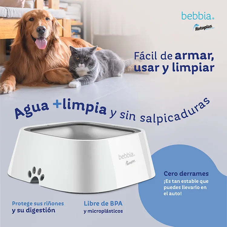 Accesorio Mascotas Rotoplas Plato para mascotas color gris — vista superior