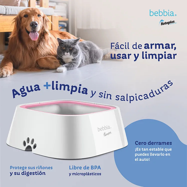 Accesorio Mascotas Rotoplas Plato para mascotas color rosa — vista superior