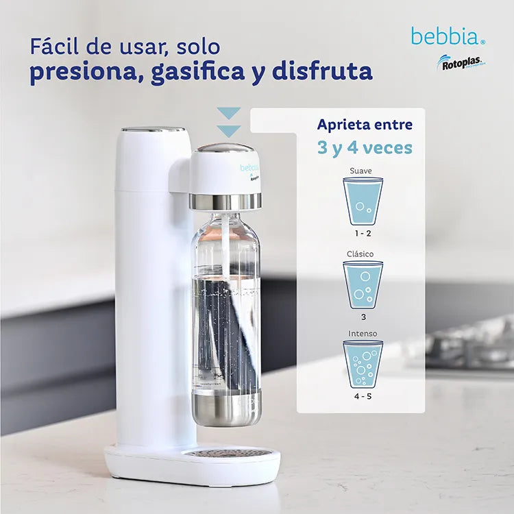 Filtro Rotoplas Gasificadora de agua color blanco — vista lateral