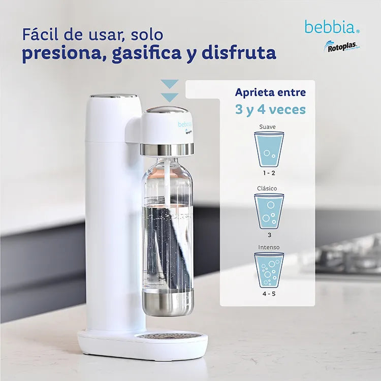 Filtro Rotoplas Gasificadora de agua color blanco — vista trasera