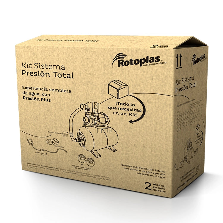 Kit Rotoplas Sistema Presión Total — vista lateral