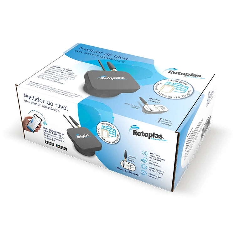 Medidor Rotoplas de nivel de agua con sensor ultrasónico — detalle de tapa