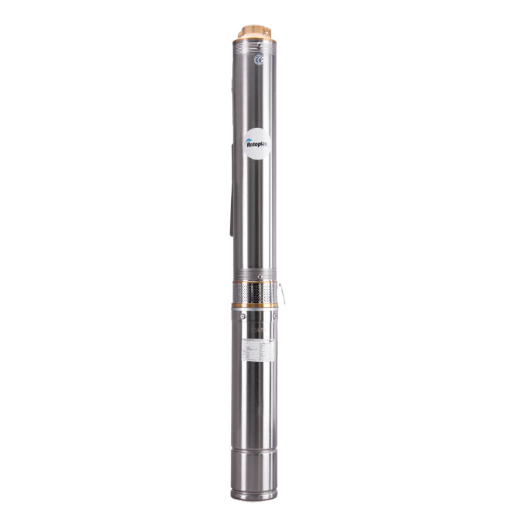 Bomba 2 HP Rotoplas sumergible pozo profundo — vista frontal