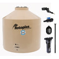 Tinaco 2,500 litros Rotoplas Tricapa color beige + Kit de accesorios (Venta exclusiva en Tuxtla) — vista frontal