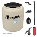 Tinaco 450 litros Rotoplas Plus+ equipado color beige — vista frontal