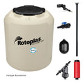Tinaco 800 litros Rotoplas Plus+ equipado color beige — vista frontal