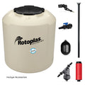 Tinaco 1,100 litros Rotoplas Plus+ equipado color beige — vista frontal