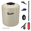 Tinaco 2,500 litros Rotoplas Plus+ equipado color beige — vista frontal