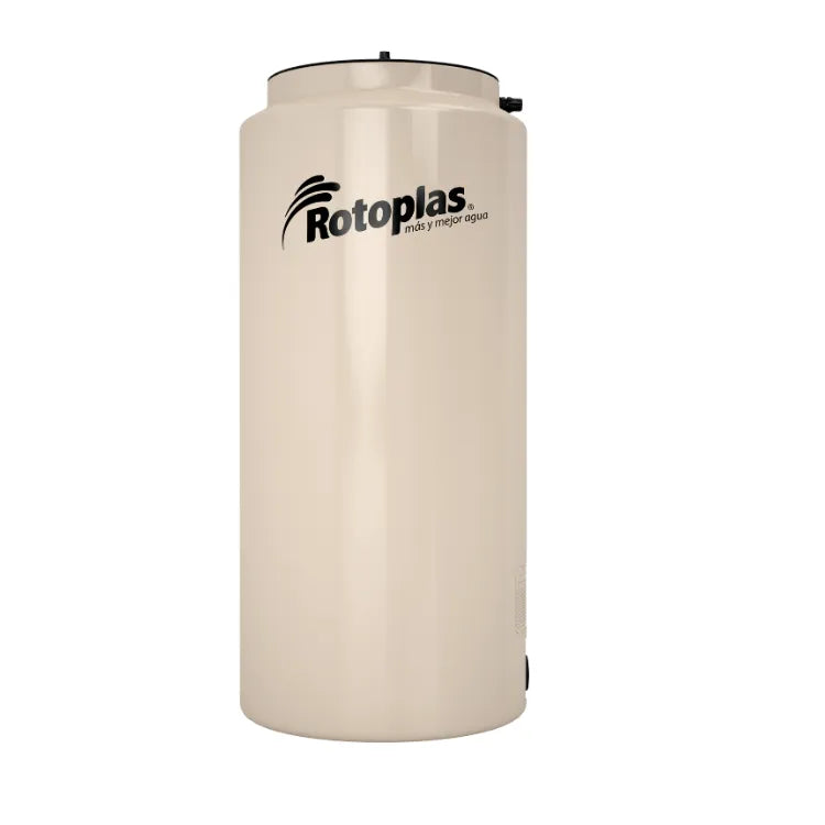 Tinaco 500 litros Rotoplas Vertical 2 accesorios — vista lateral