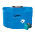 Cisterna 1,200 litros Rotoplas con bomba centrifuga — vista frontal