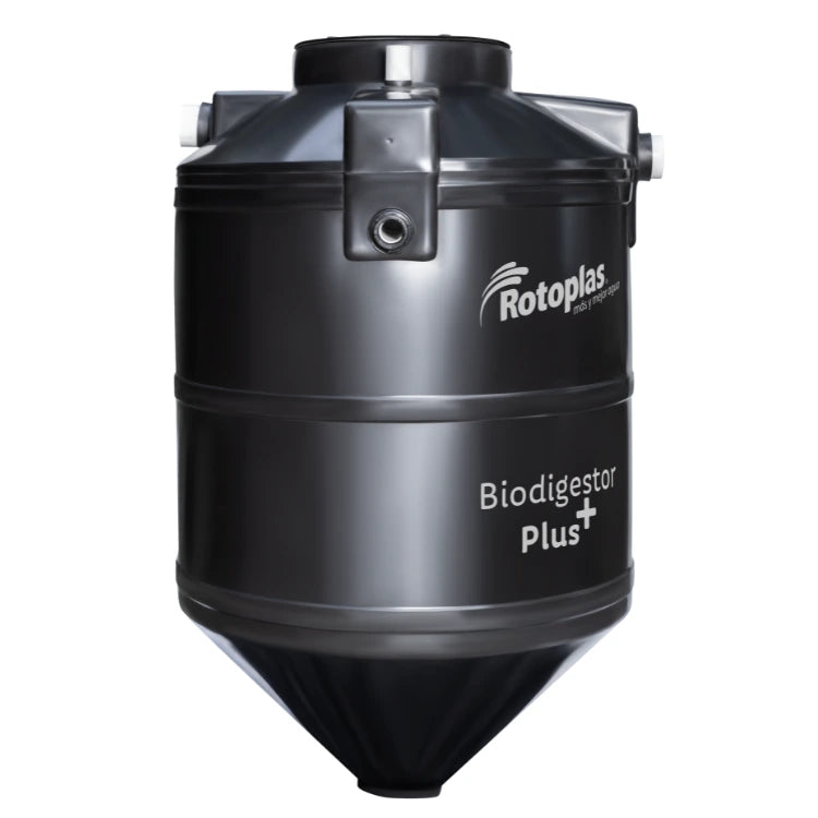 Biodigestor 1,300 litros Rotoplas Plus — vista lateral