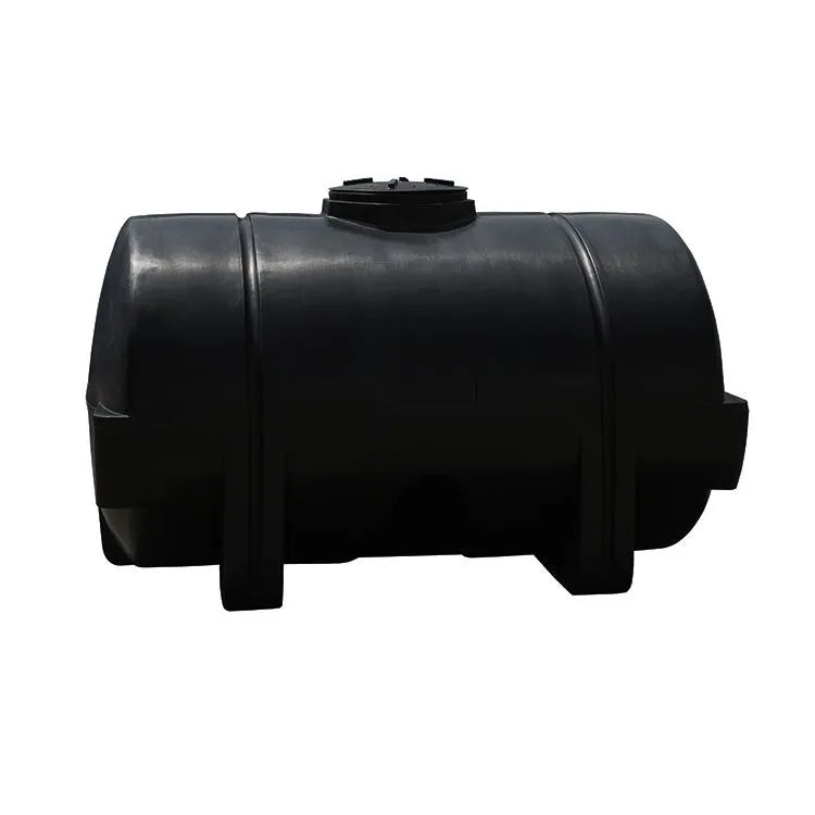 Tanque 4,000 litros Rotoplas horizontal nodriza reforzado al 40% color negro — vista trasera