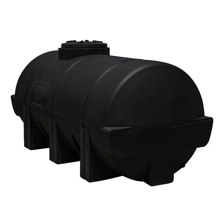 Tanque 2,850 litros Rotoplas horizontal nodriza reforzado al 40% color negro — detalle de tapa