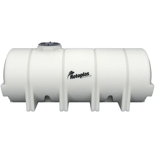 Tanque 5,000 litros Rotoplas reforzado al 40% horizontal nodriza color neutro — vista frontal