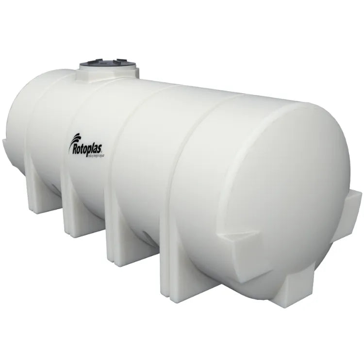 Tanque 5,000 litros Rotoplas reforzado al 40% horizontal nodriza color neutro — vista superior