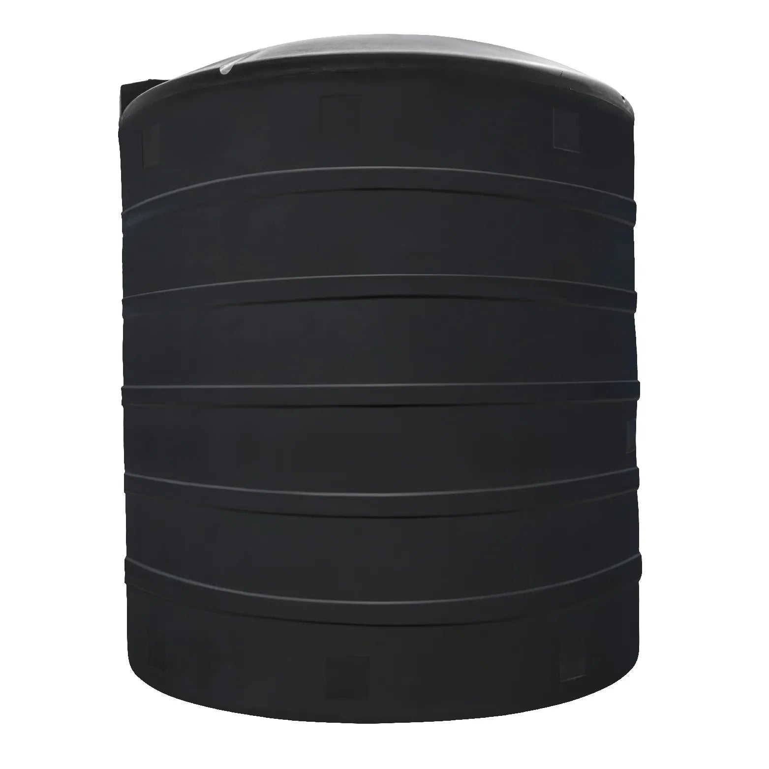 Tanque 10,000 litros Rotoplas vertical reforzado al 20% color negro — vista trasera
