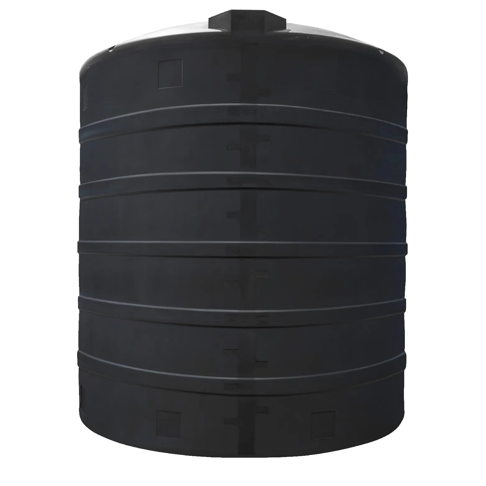 Tanque 10,000 litros Rotoplas vetical reforzado al 40% color negro — vista superior