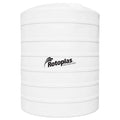 Tanque 15,000 litros Rotoplas vertical reforzado al 20% color neutro — vista frontal