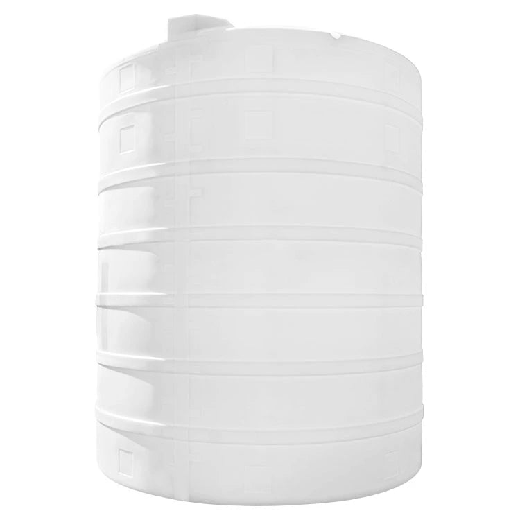 Tanque 15,000 litros Rotoplas vertical reforzado al 40% color neutro — detalle de conexiones
