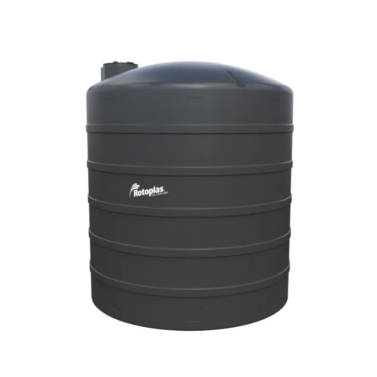Tanque 22,000 litros Rotoplas vertical estandar color negro — vista frontal