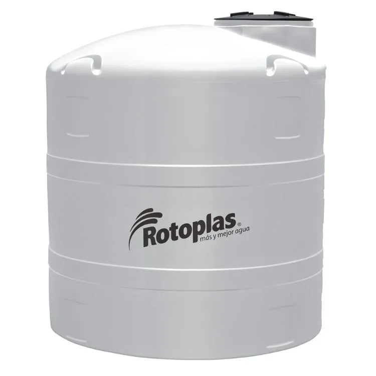 Tanque 2,500 litros Rotoplas vertical reforzado al 40% 2,500 littos color neutro — vista frontal