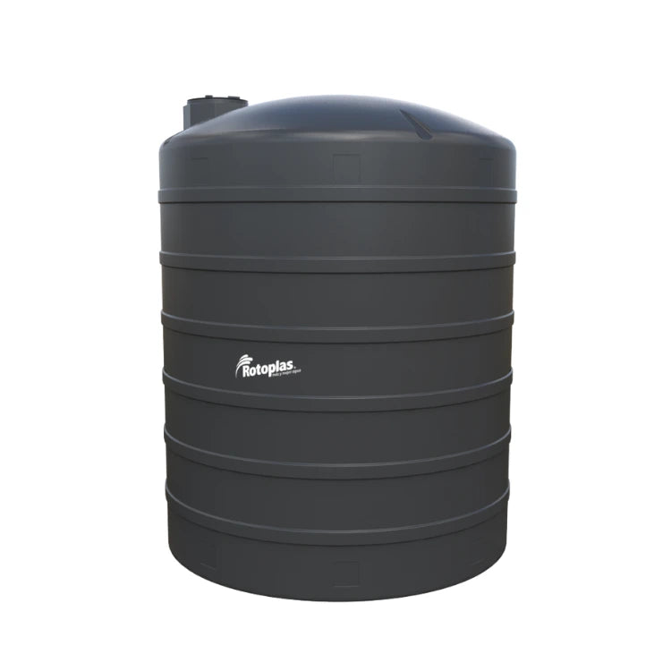 Tanque 25,000 litros Rotoplas vertical reforzado al 20% — vista frontal