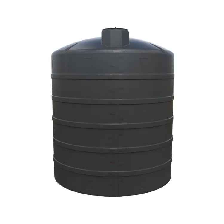 Tanque 25,000 litros Rotoplas vertical reforzado al 40% color negro — vista superior