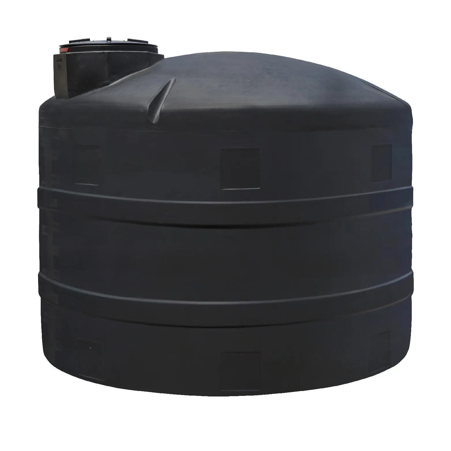 Tanque 5,000 litros Rotoplas vertical reforzado al 20% color negro — detalle de tapa
