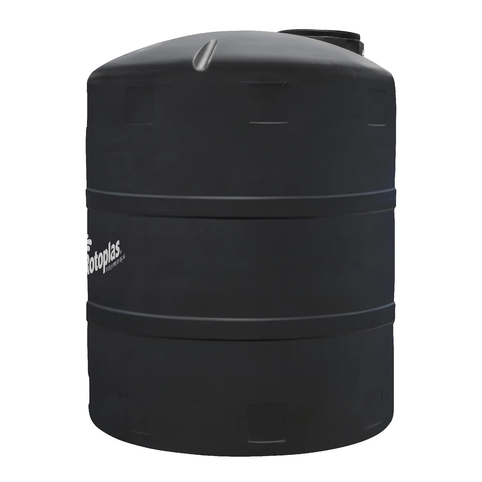Tanque 5,001 litros Rotoplas vertical estándar color negro — vista superior