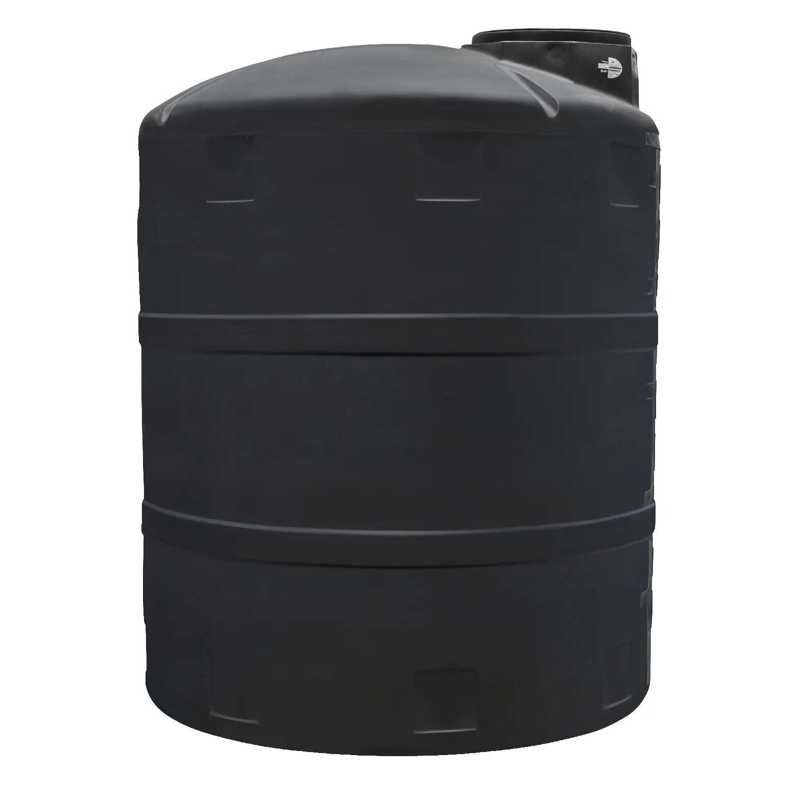Tanque 5,001 litros Rotoplas vertical estándar color negro — detalle de conexiones