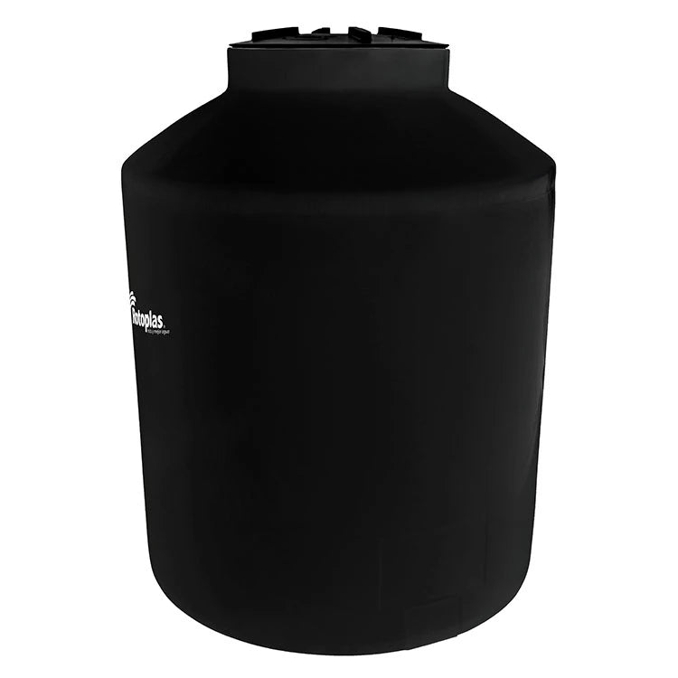Tanque 1,100 litros Rotoplas vertical cerrado reforzado al 40% color negro — vista superior