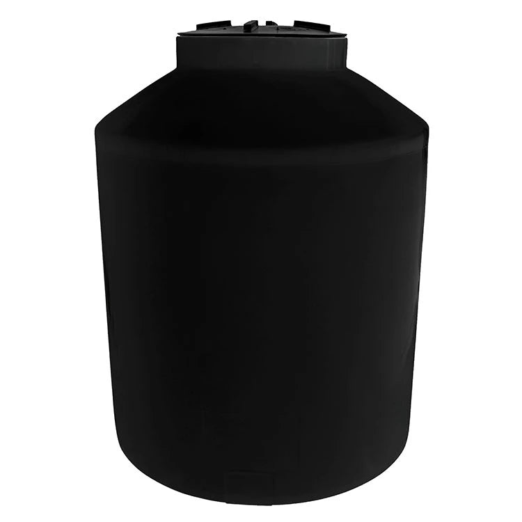 Tanque 1,100 litros Rotoplas vertical cerrado reforzado al 40% color negro — detalle de conexiones