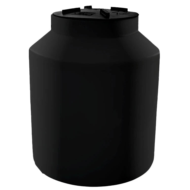 Tanque 450 litros Rotoplas vertical cerrado reforzado al 40% color negro — detalle de tapa