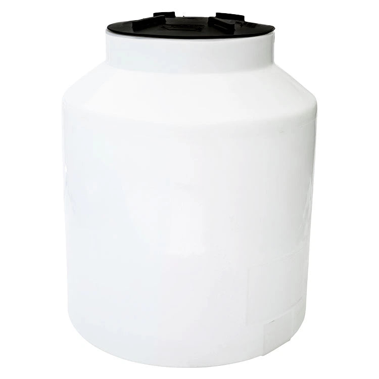 Tanque 450 litros Rotoplas vertical cerrado reforzado al 40% color neutro — detalle de conexiones