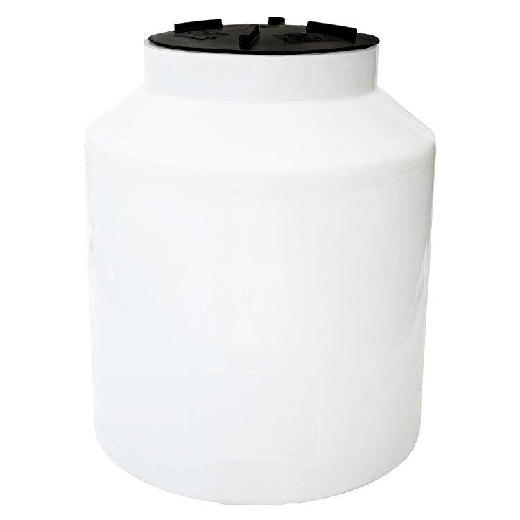 Tanque 450 litros Rotoplas vertical cerrado reforzado al 40% color neutro — vista trasera