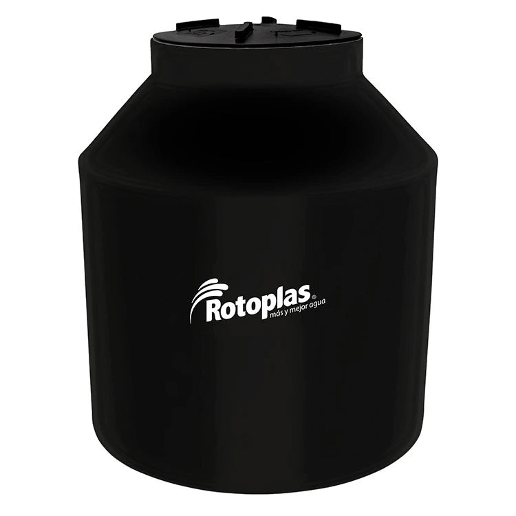 Tanque 600 litros Rotoplas vertical cerrado estandar color negro — vista frontal