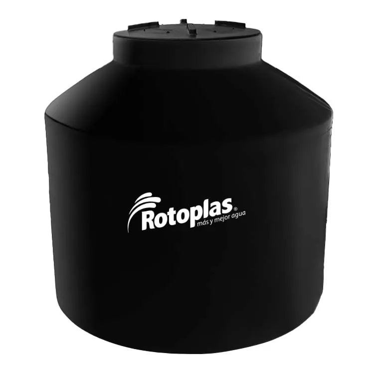 Tanque 750 litros Rotoplas vertical cerrado estandar color negro — vista frontal