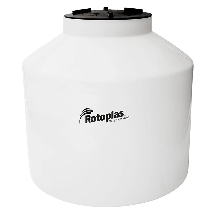 Tanque 750 litros Rotoplas vertical cerrado reforzado al 40% color neutro — vista frontal