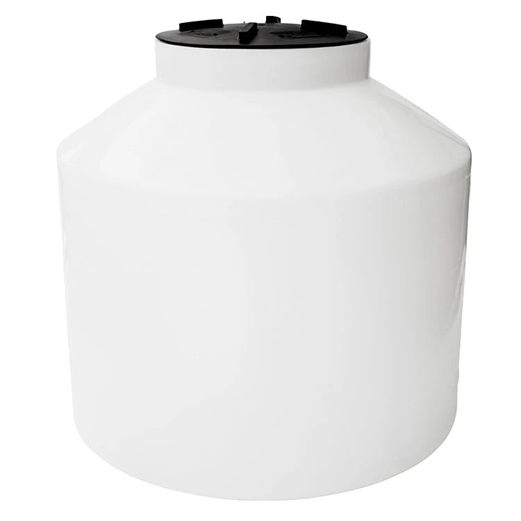 Tanque 750 litros Rotoplas vertical cerrado reforzado al 40% color neutro — detalle de conexiones