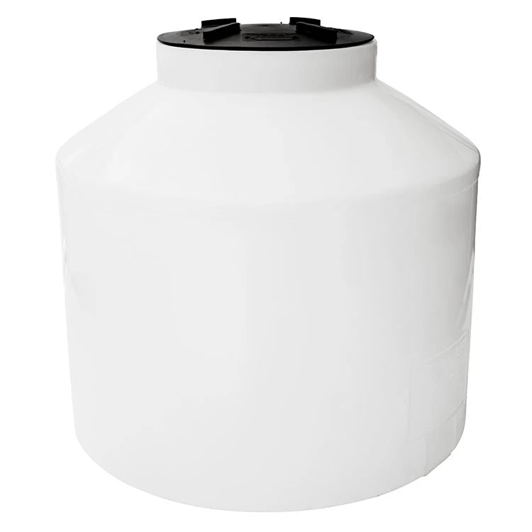 Tanque 750 litros Rotoplas vertical cerrado reforzado al 40% color neutro — vista trasera