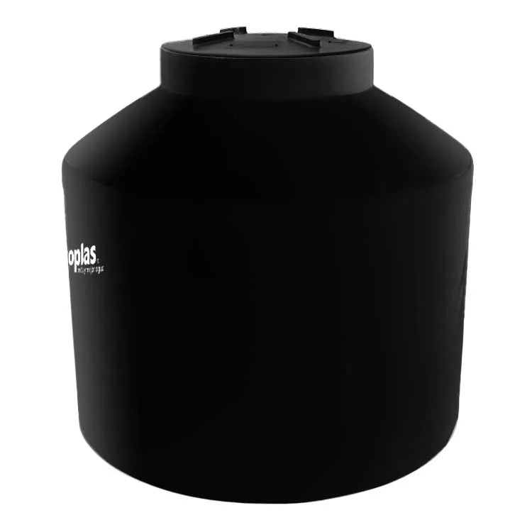 Tanque 750 litros Rotoplas vertical cerrado reforzado al 40% color negro — vista superior