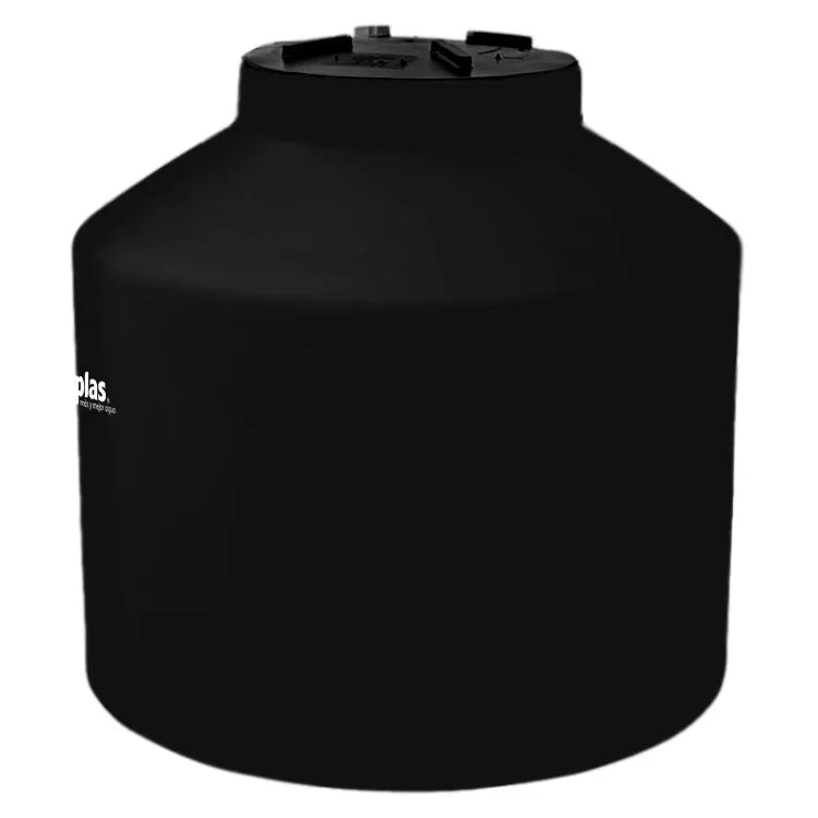 Tanque 250 litros Rotoplas vertical cerrado reforzado al 40% color negro — vista superior