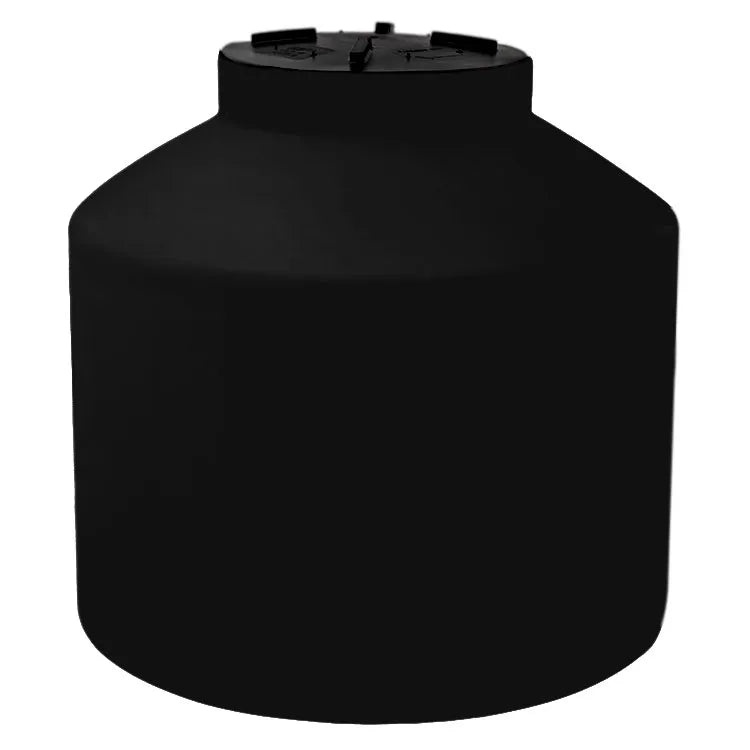 Tanque 250 litros Rotoplas vertical cerrado reforzado al 40% color negro — detalle de conexiones