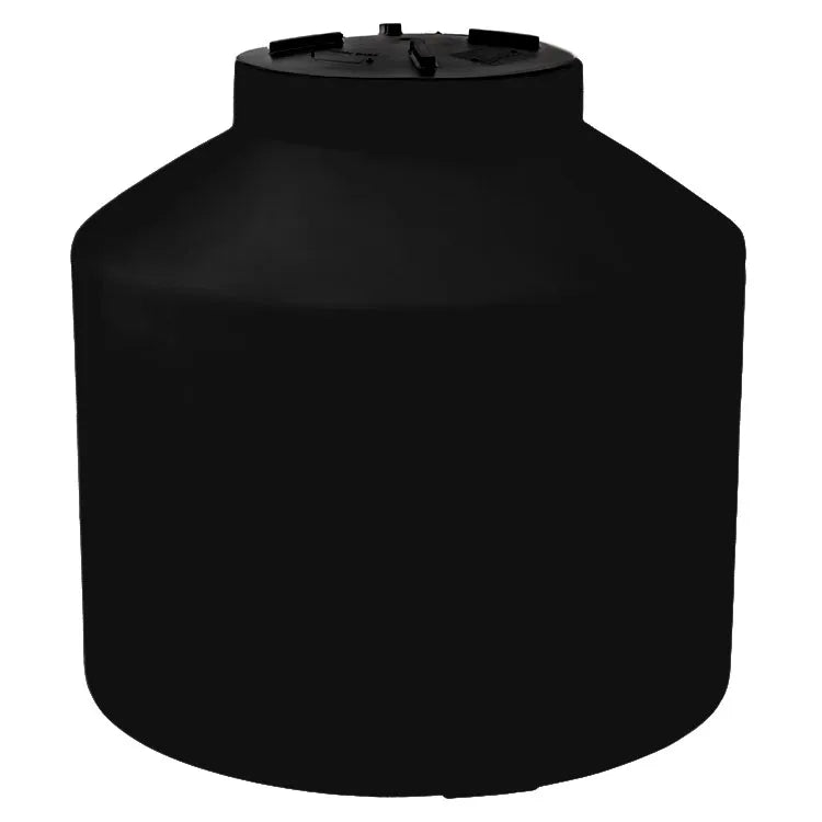 Tanque 250 litros Rotoplas vertical cerrado reforzado al 40% color negro — detalle de tapa