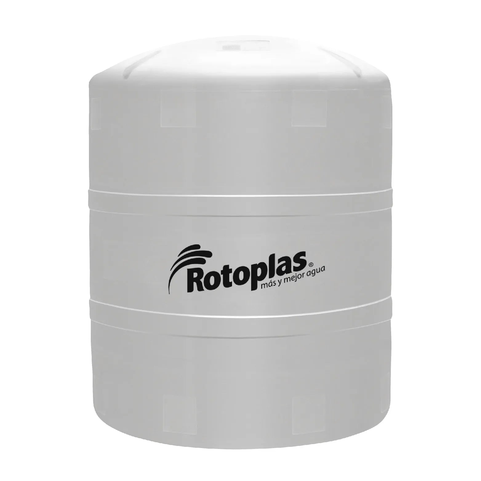 Tanque 5,001 litros Rotoplas vertical reforzado al 20% color neutro — vista frontal