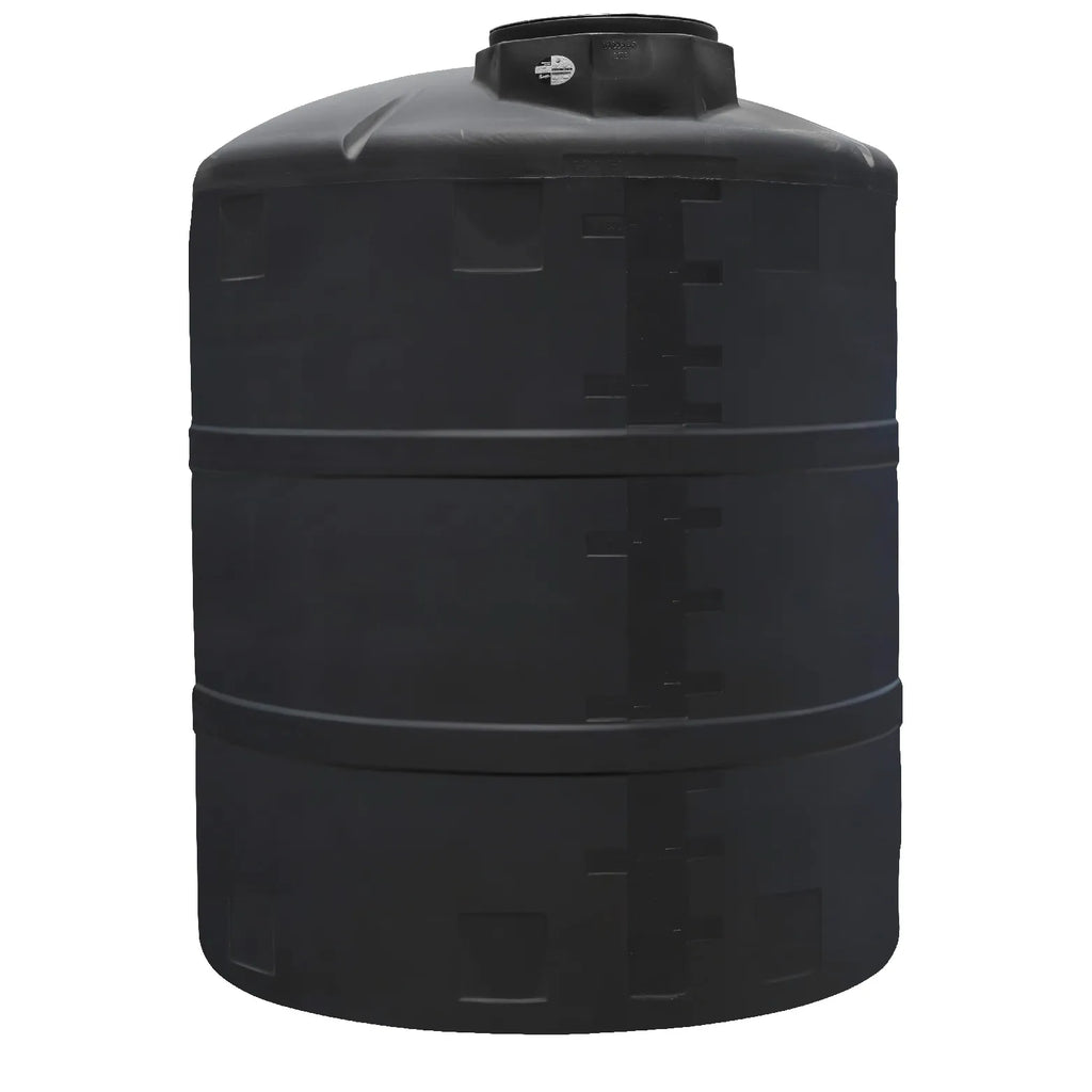 Tanque 5,001 litros Rotoplas vertical reforzado al 40% color negro — detalle de tapa